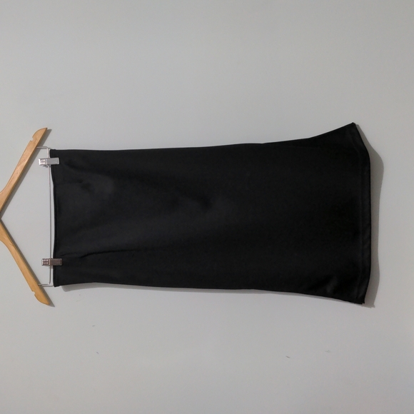 Vintage Sears Kids Elastic Waistband Slit Detail Black Skirt - Picture 1 of 5